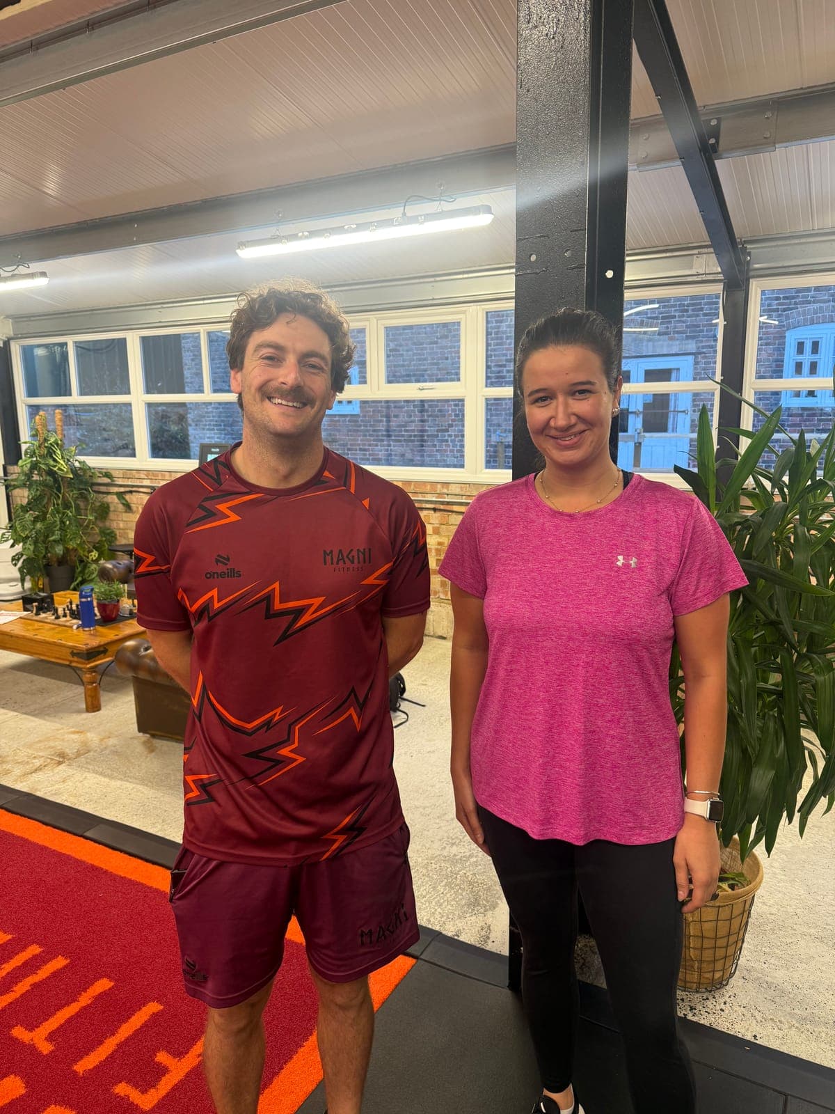 Imogen with their coach at Magni Fitness
